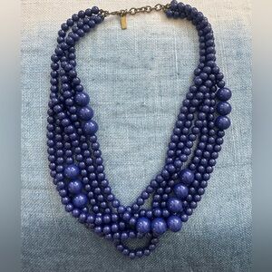 💙SOLD💙Bauble Bar Navy Necklace Pearls Multi Layer